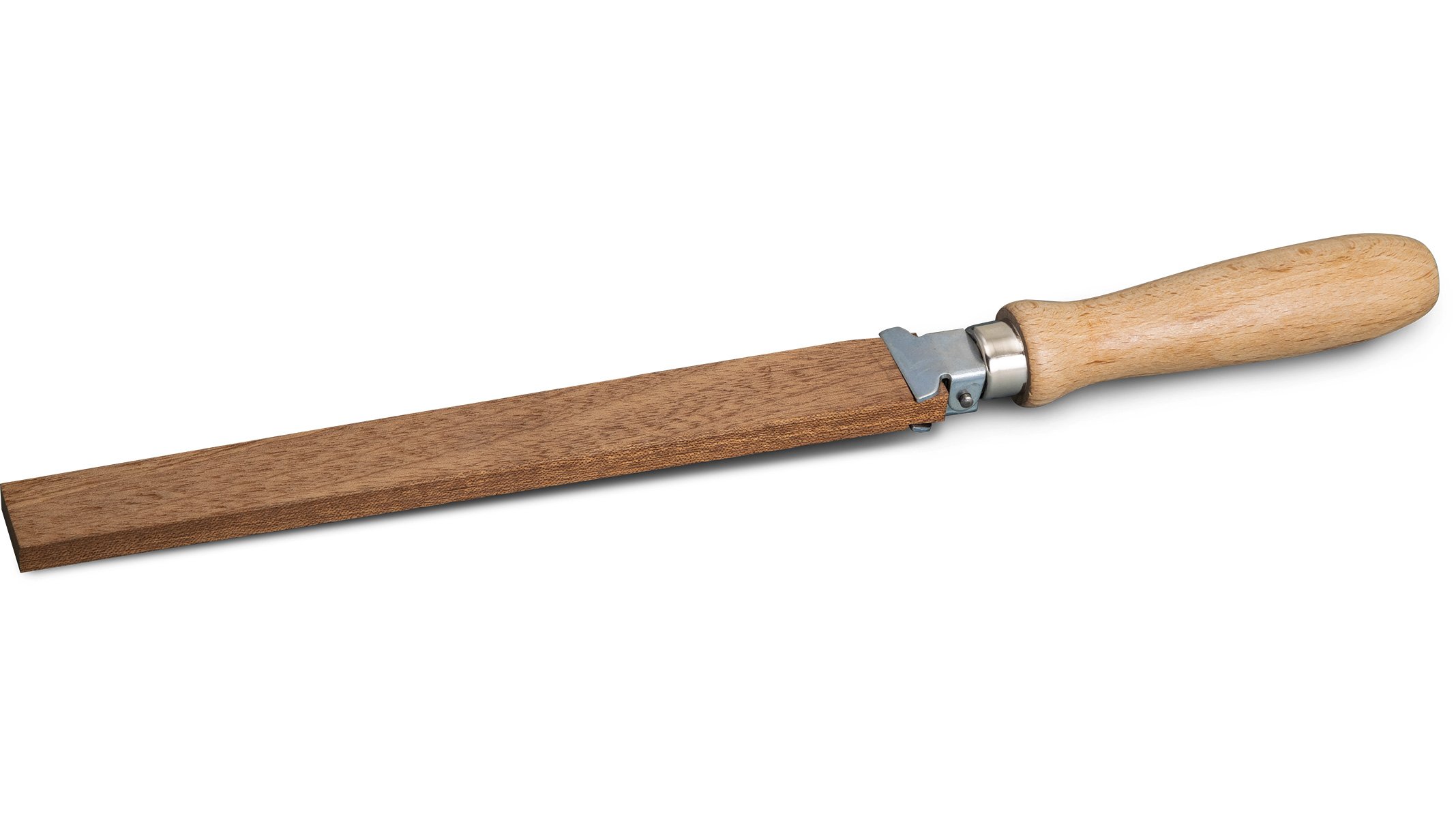 Schmirgelbandhalter aus Holz, für austauschbare Schmirgelstreifen, flach, Länge 345 mm