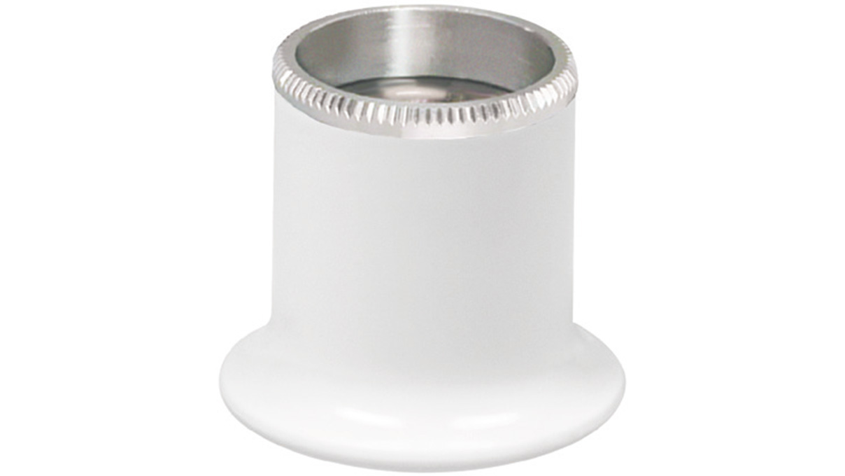 Bergeon 2611-B-1.5 Horlogemakersloep, kunststof, wit, vergroting 6,7x