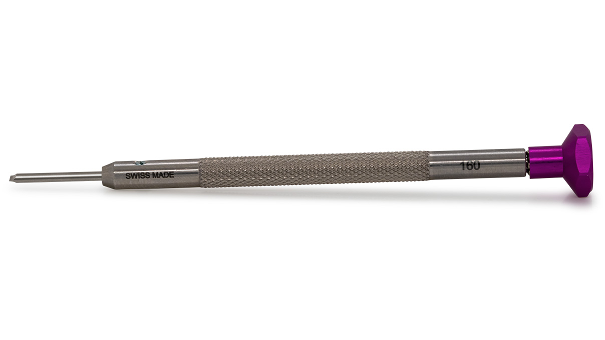 Ergo Screwdriver, Slot (T), 1,6 mm, Violet, Stainless steel