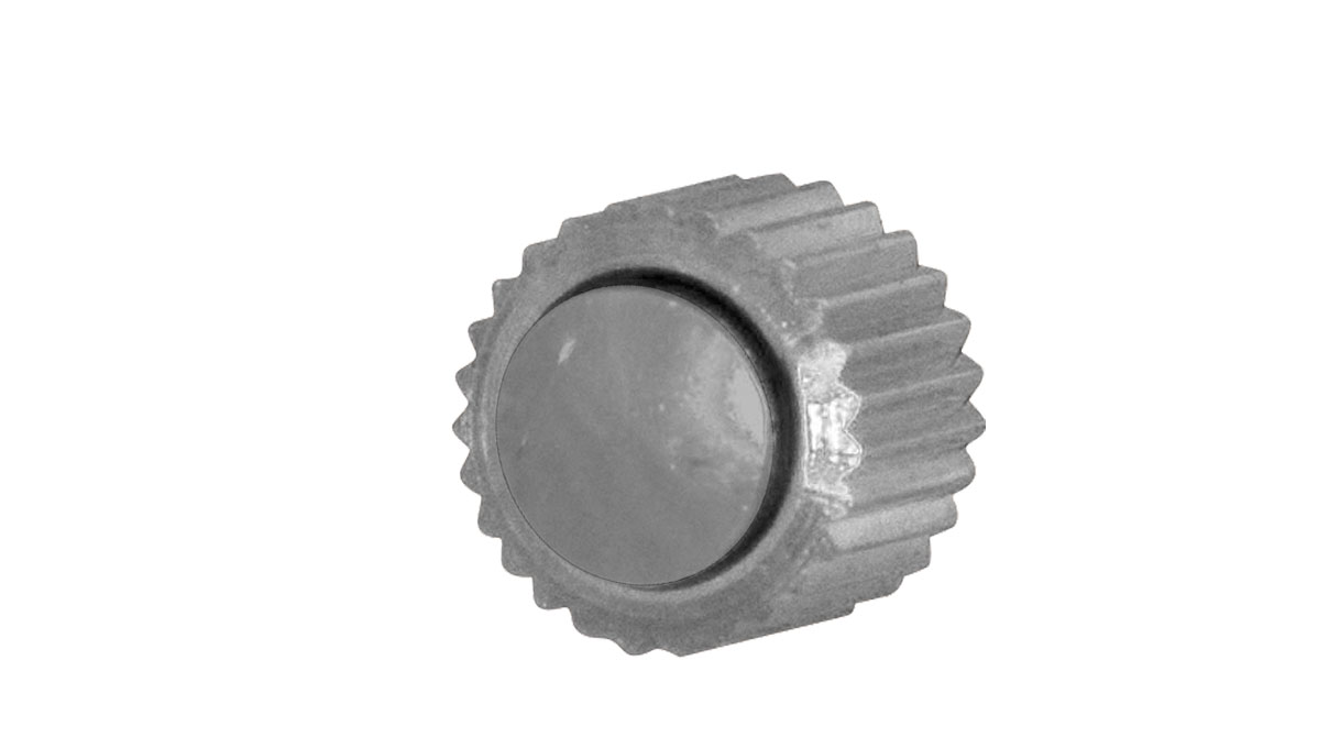 Coronas para relojes de bolsillo, Cilindro, Cromado, Con botones, 4.9/0.9