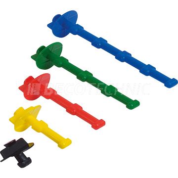 Schlüssel für Kunststoffbehälter und Deckel, rot, Größe 3