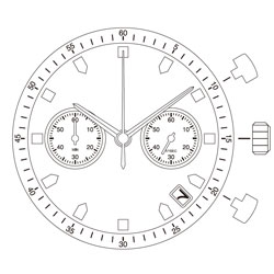 Mvt. Miyota 6S21 15''' SC CHRONO Quartz (395 | SR927SW)