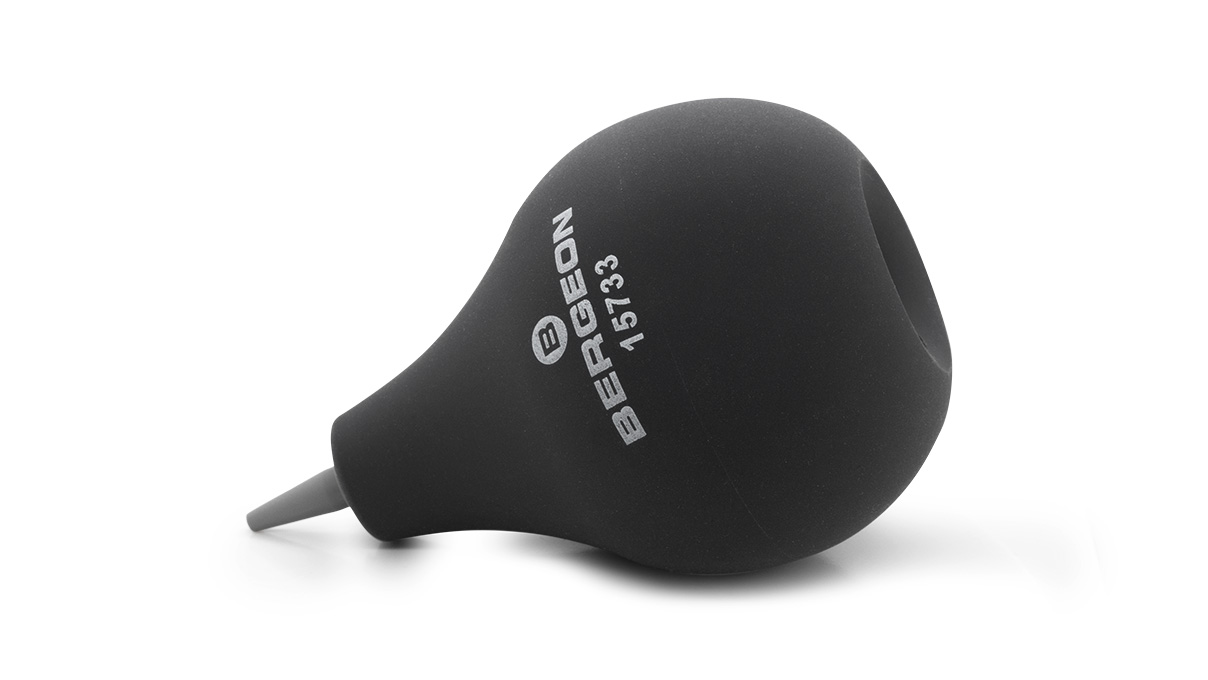 Bergeon 15733 Soplador de caucho, forma de pera, con válvula de aspiración