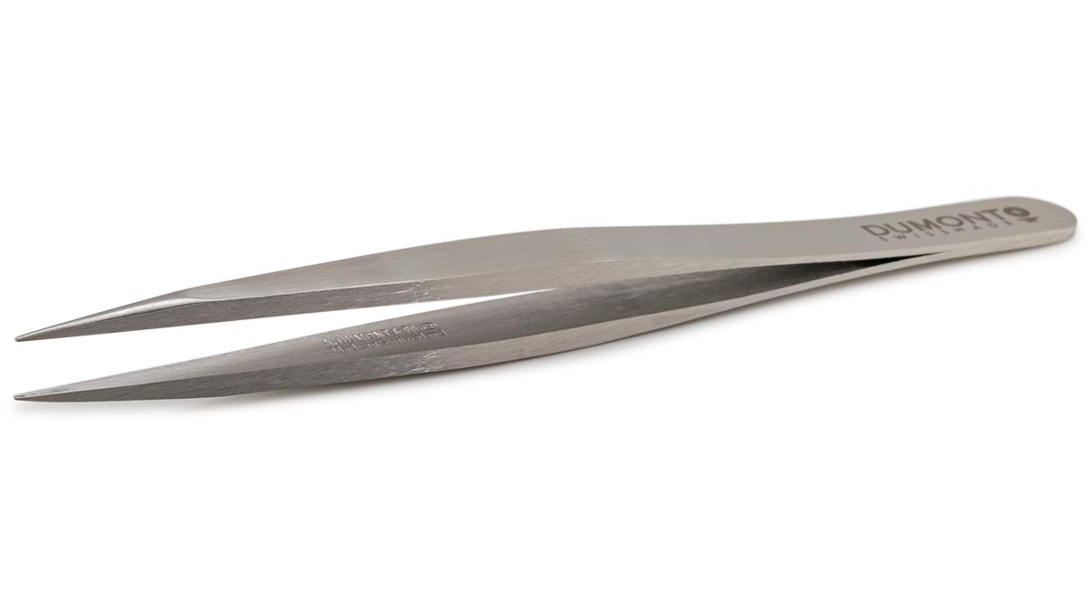 Dumont tweezers, Shape 00, Carbon Steel, 115 mm