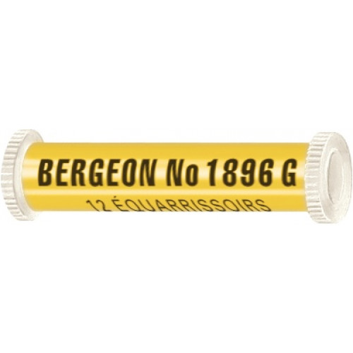 Bergeon 1896-G Zapfenreibahlen Sortiment, 5-kantig, Ø 0,3 - 0,05 mm, 12 Stück