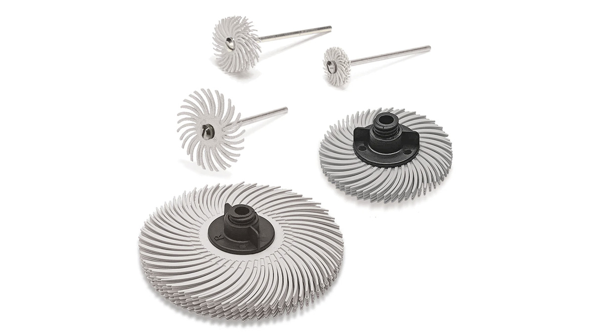 Jooltool Set Radialbürsten, weich, zur Verwendung mit Poliermittel, Ø 14 - 75 mm, 5 Stück