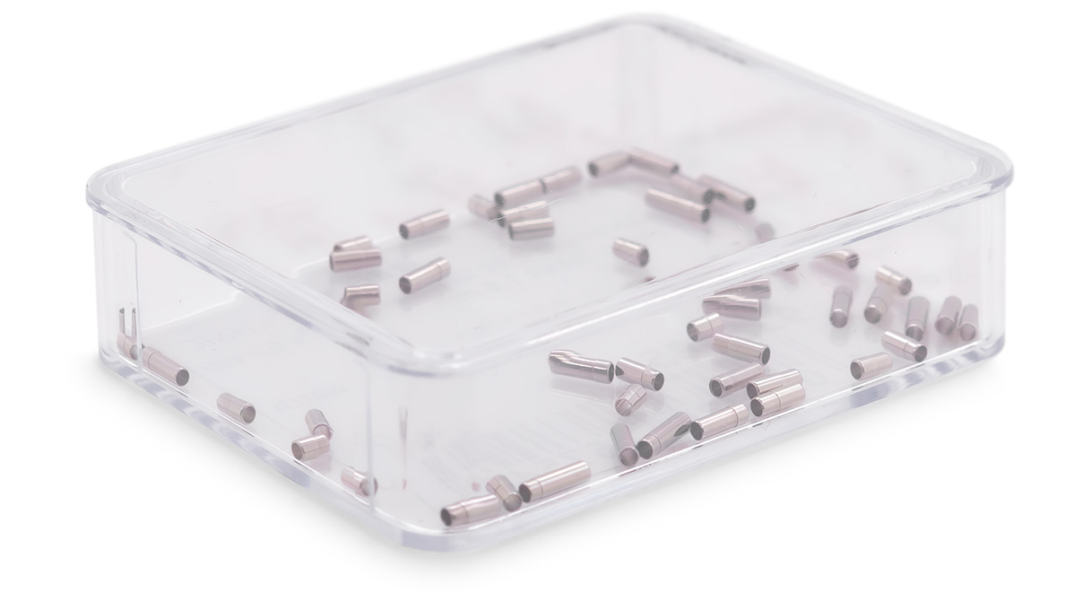 Assortment of 50 case tubes with tube 2,5 mm, for waterproof watches