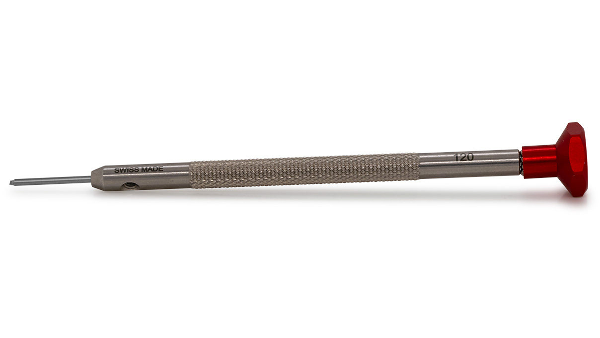 Ergo Screwdriver, Slot (T), 1,2 mm, Red, Stainless steel