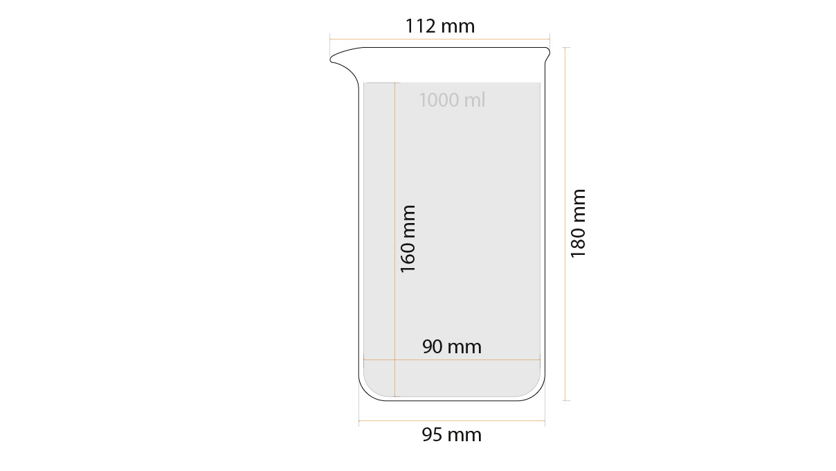 Elma reinigingspot met deksel,1000 ml