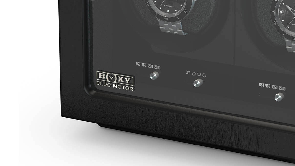 Boxy BLDC opwinder voor 2 horloges, zwart