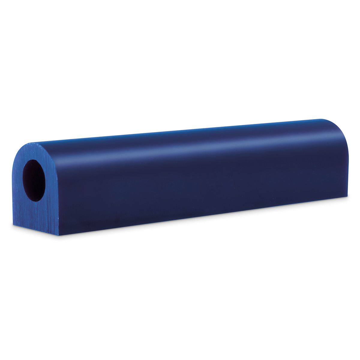 Carving wax tube, 25 x 27 mm, one flat side, blue, medium