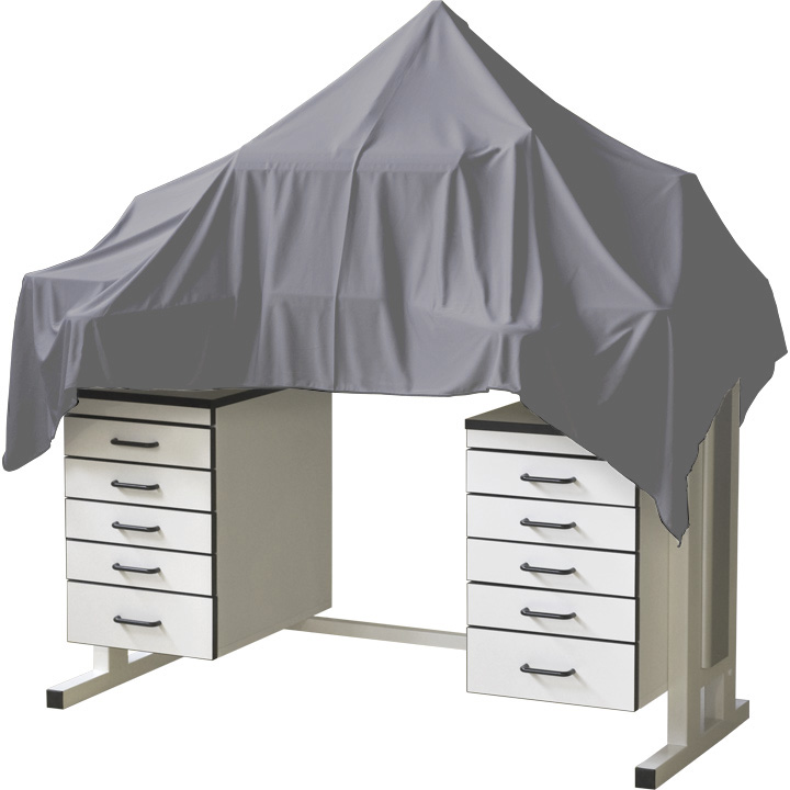 Bergeon 7867-G-170 work table cover, microfiber, antistatic, gray