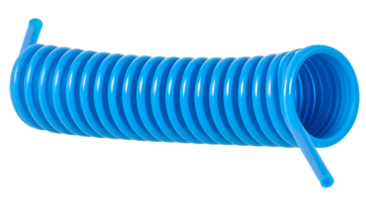 Spiral hose SP PUN 64/3, polyamide, 6 x 4 mm, blue, 2,5 m