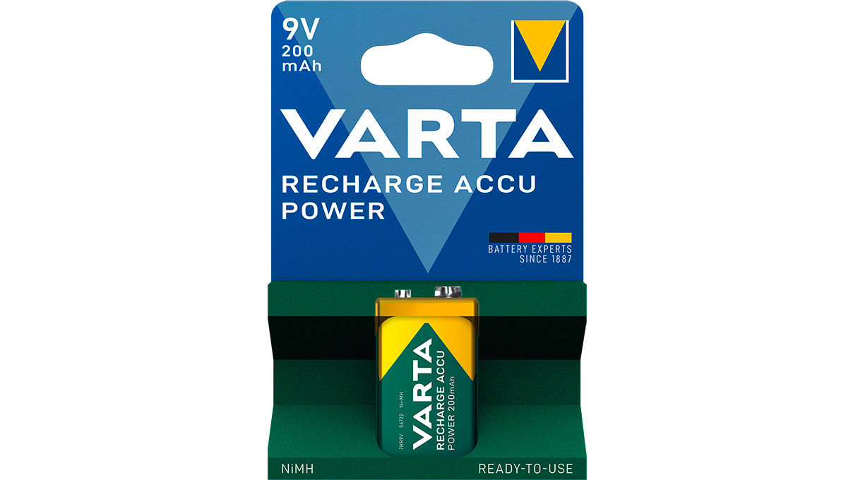 Varta 9V-Block Recharge Accu Power 200 mAh
