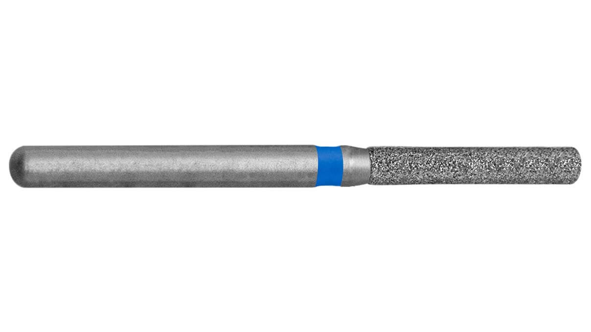 Frees, gediamanteerd, ronde cilinder, Ø 1,4 x 8 mm, korrel 40 µm, FG-schacht
