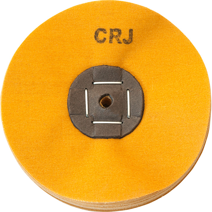 Merard polijstschijf CRJ, katoen, geel, Ø 120 x 20 mm, kartonnen kern