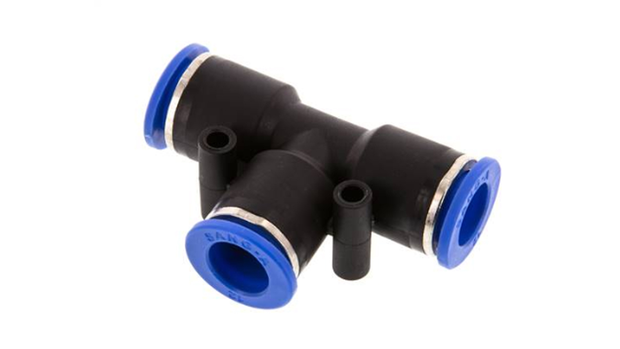 Connecteur en T pour extérieur Ø 10 mm sur extérieur Ø 6 mm