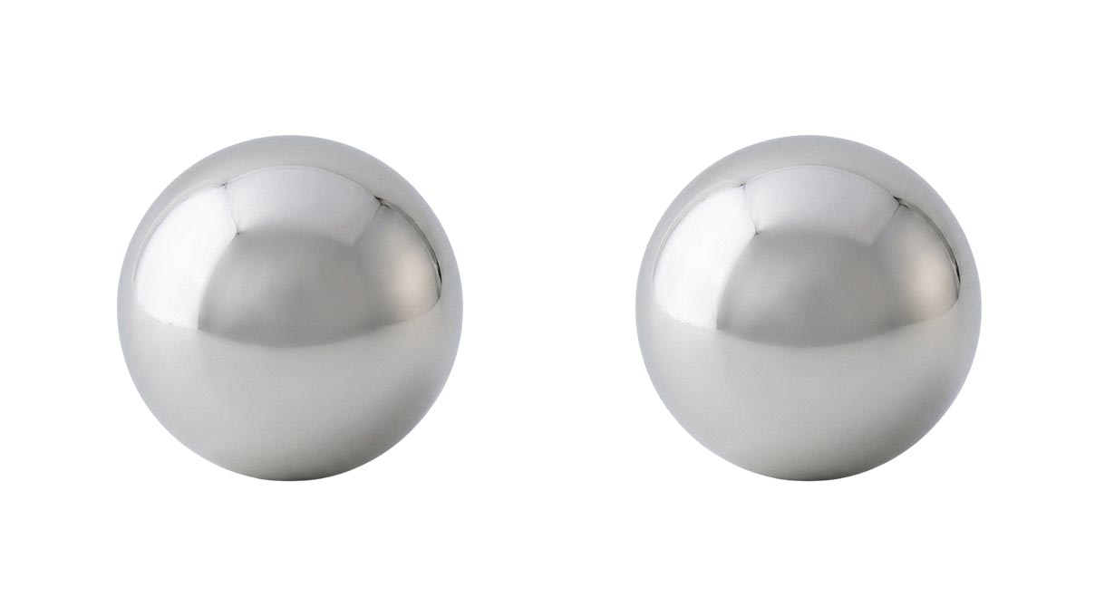 QPP puces d'oreilles A1, boule Ø 3 mm, inox blanc, 1 paire