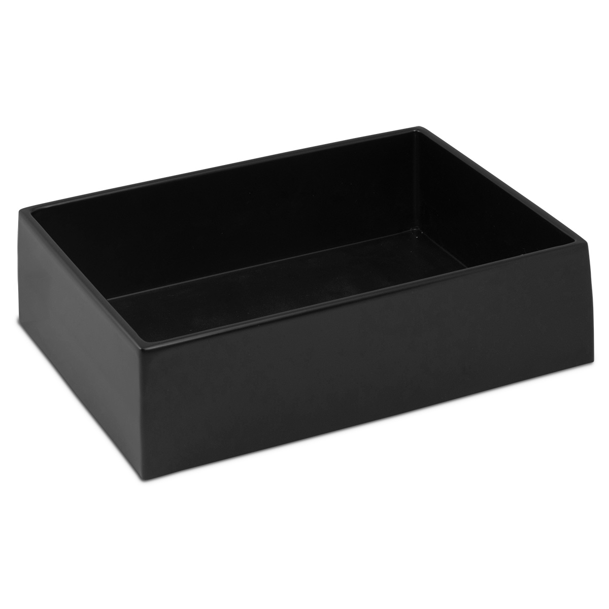 Small tray, high format, plastic, black, 293x220x80 mm