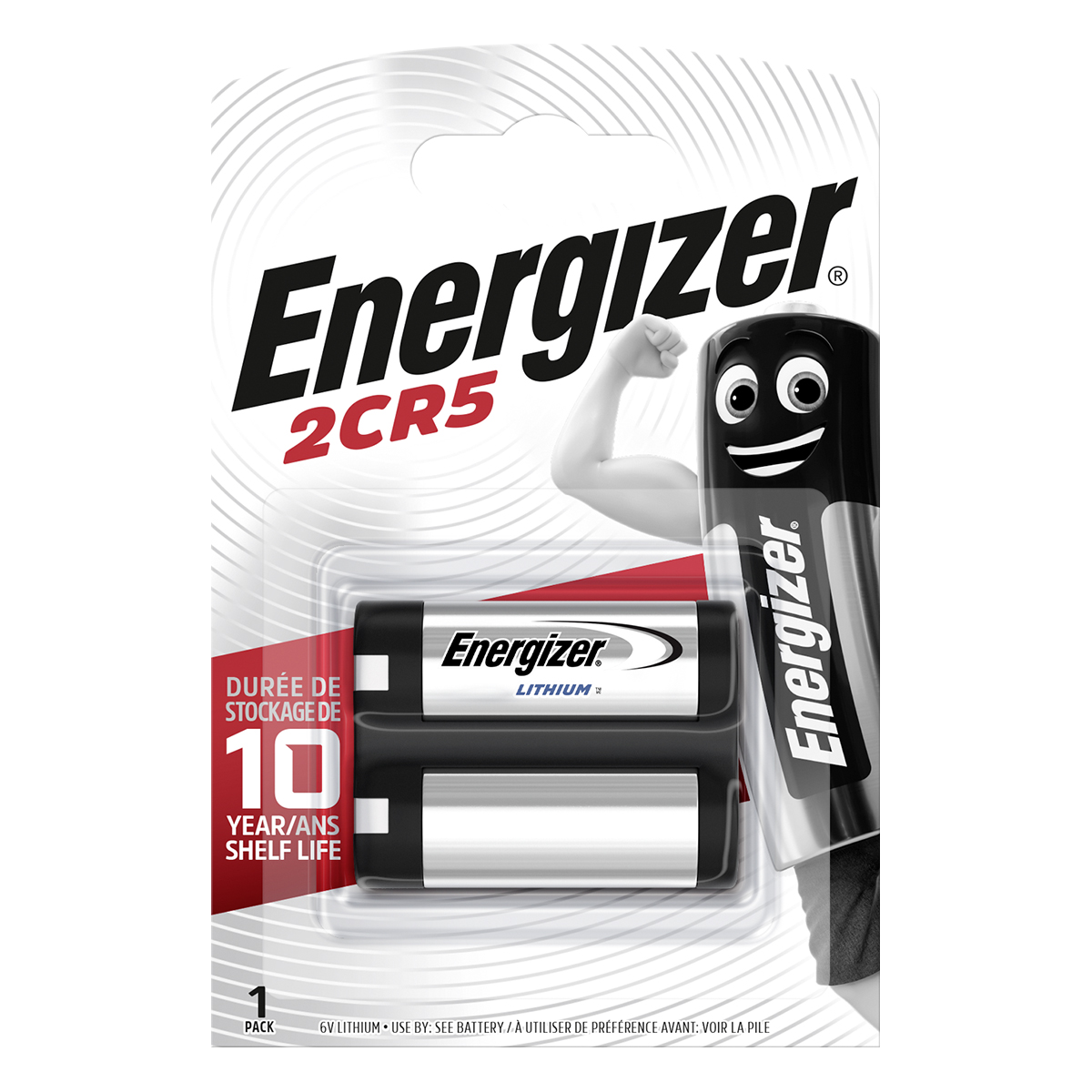 Energizer 1er Blister Foto-Batterie 6 Volt Lithium 2CR5