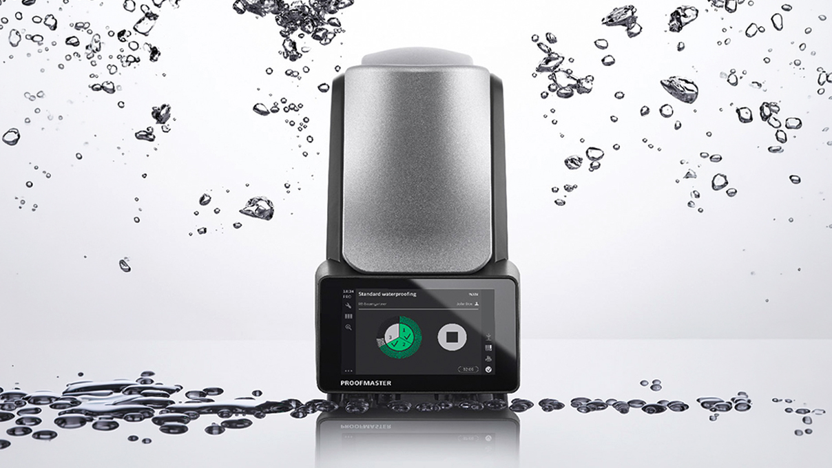 Witschi ProofMaster Pro waterdichtheidstester met resultaten geheugen