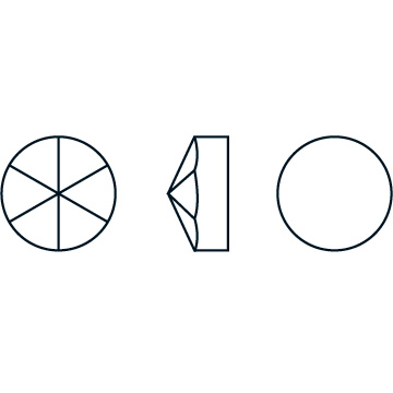 Garnet, red, round, rose cut, Ø 2,5 mm