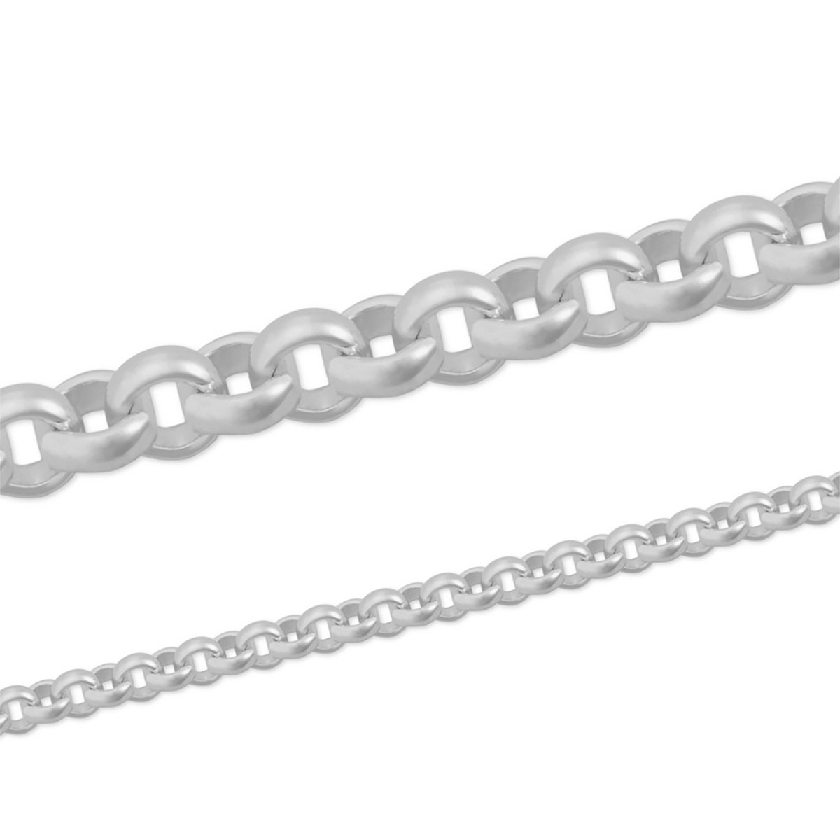 Erbskette, 935/- Silber, Profildraht, rund, Breite 2,5 mm