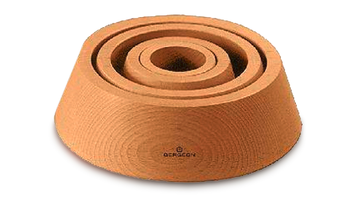 Bergeon 30045 Sortiment von 4 Werkhaltern aus Holz für Grossuhren und Wecker, Ø 72, 98, 145, 175 mm