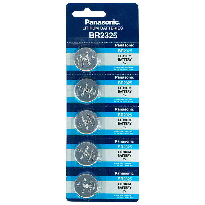 Panasonic BR 2325 lithium 3V in 5 pcs. Strippacking