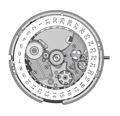 AU-Werk ETA 205.111 11 1/2''' DATE3 SC KINETIC AUTOQUARTZ Quarz (GC 920 AC (4969))