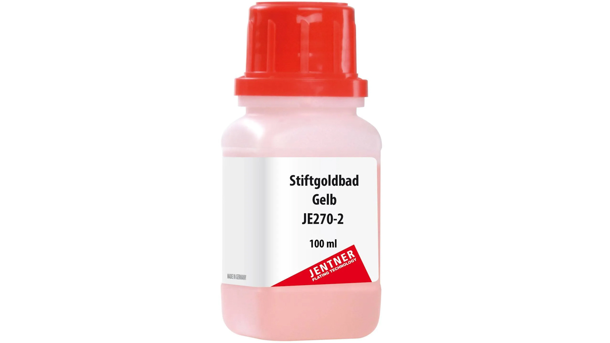 Stiftgoldbad JE270-2, für Gelbgoldtöne, gebrauchsfertig, 2g/100 ml