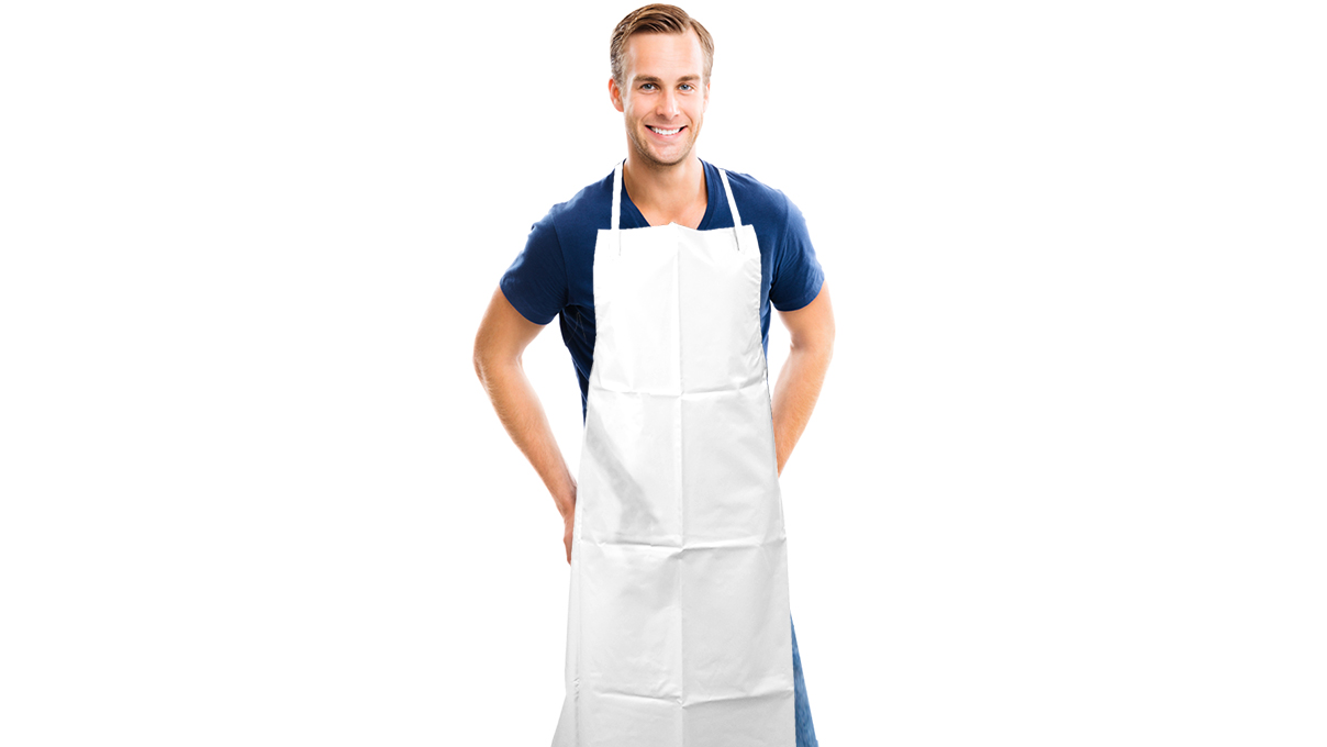 Acid protection apron, standard size, very hard-wearing