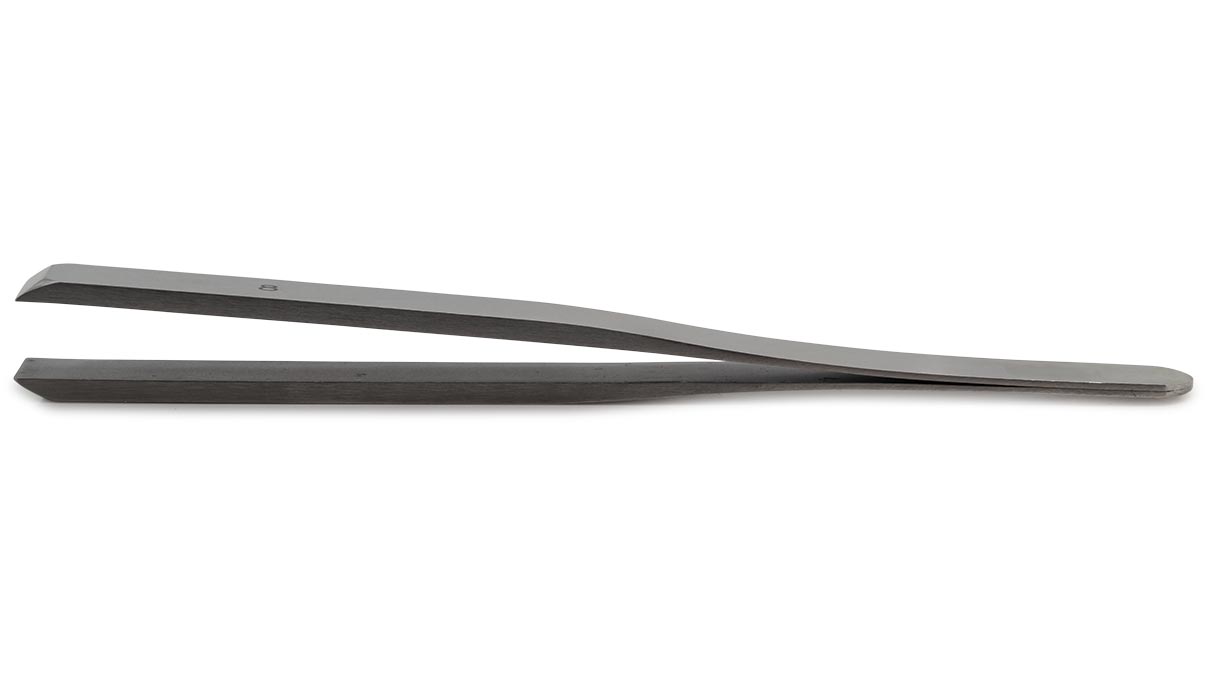 Dumont tweezers, Shape 8, Carbon Steel, 115 mm