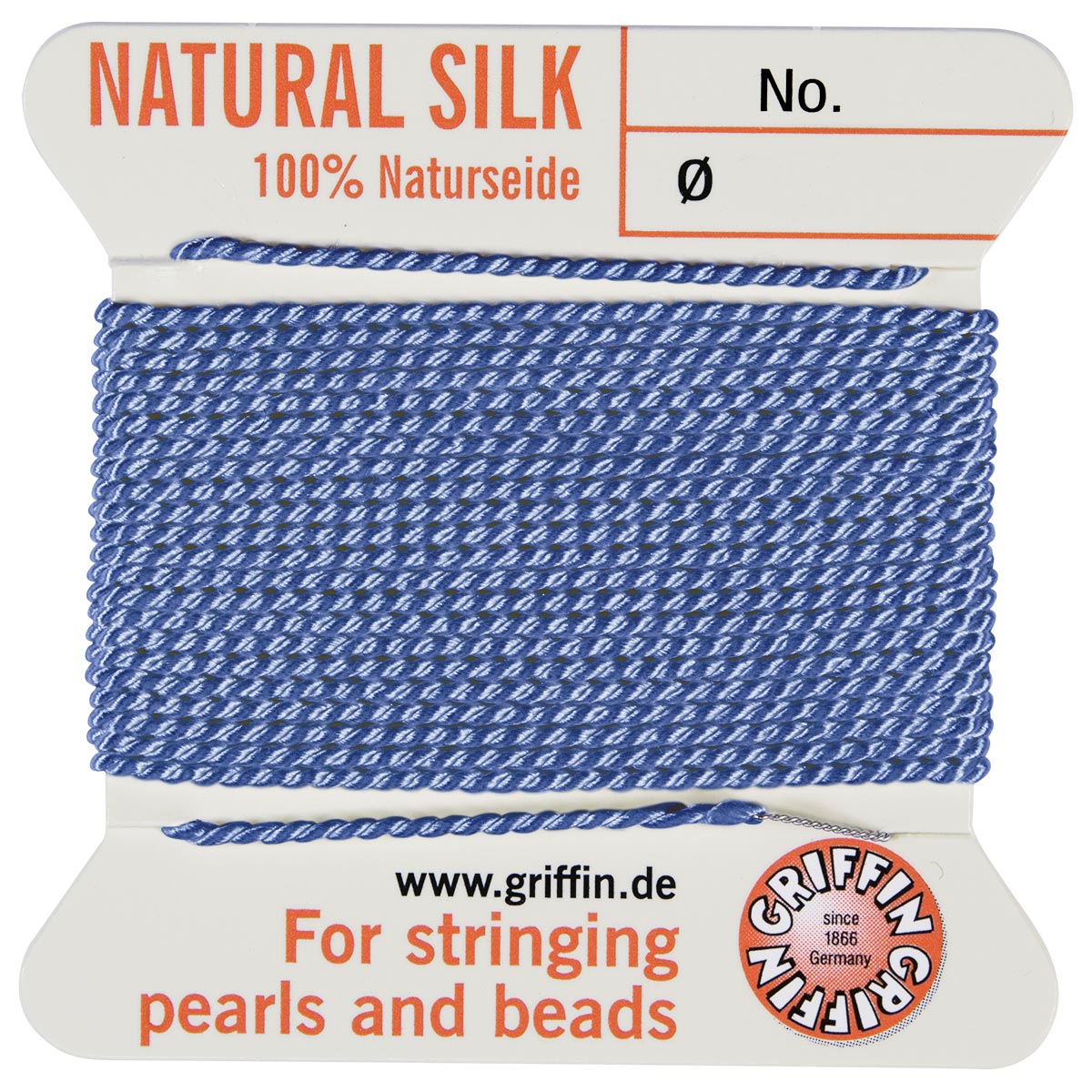 Natural silk dark blue 1 needle 2 m size 12