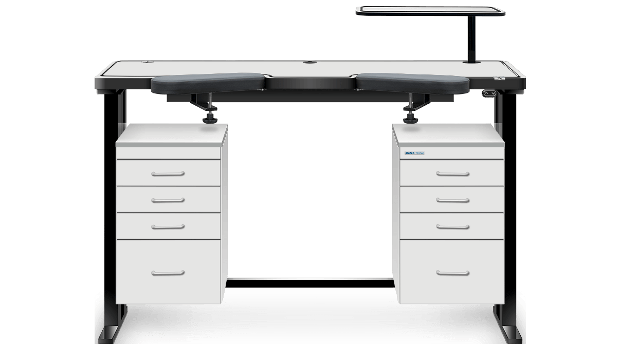 Shelf top, floating, 55 x 22 cm, height 20 cm, white, optional equipment for Ergolift Evolution 120 cm and 140 cm
