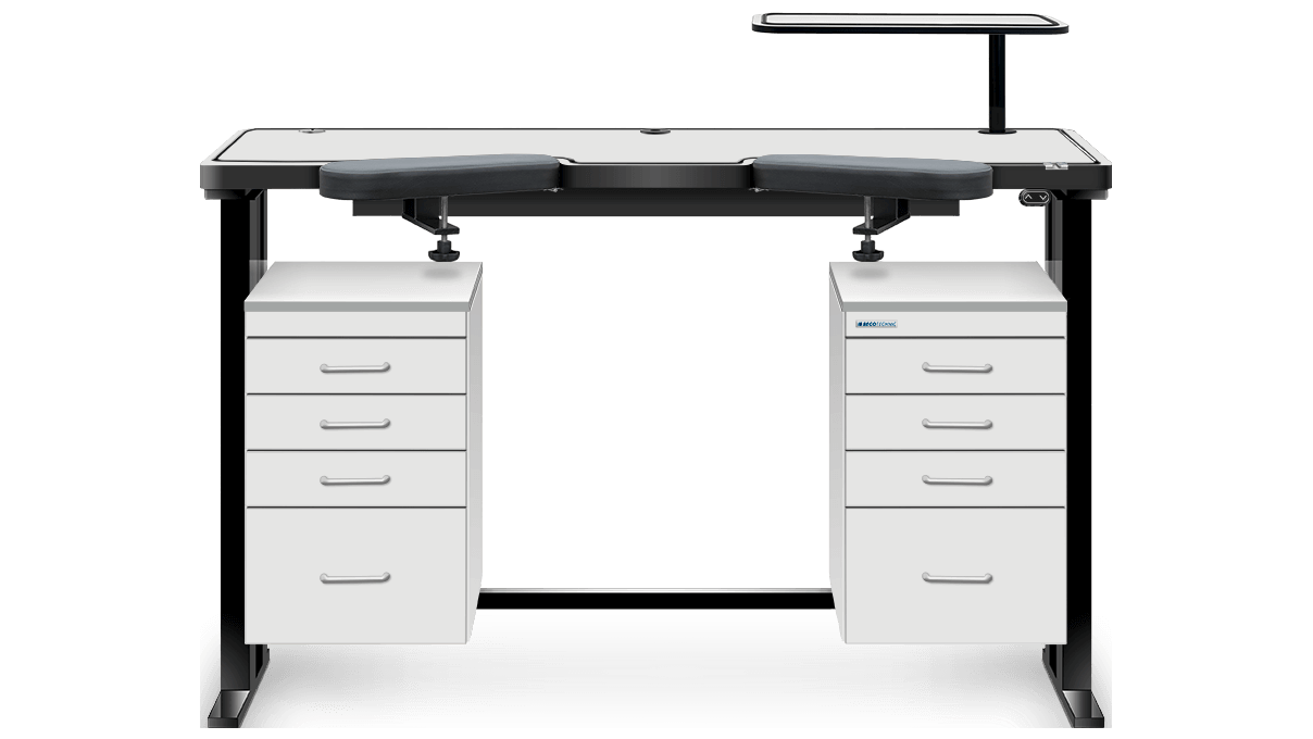 Legplank boven, drijvend, 55 x 22 cm, hoogte 20 cm, wit, extra uitrusting voor Ergolift Evolution 120 cm en 140 cm