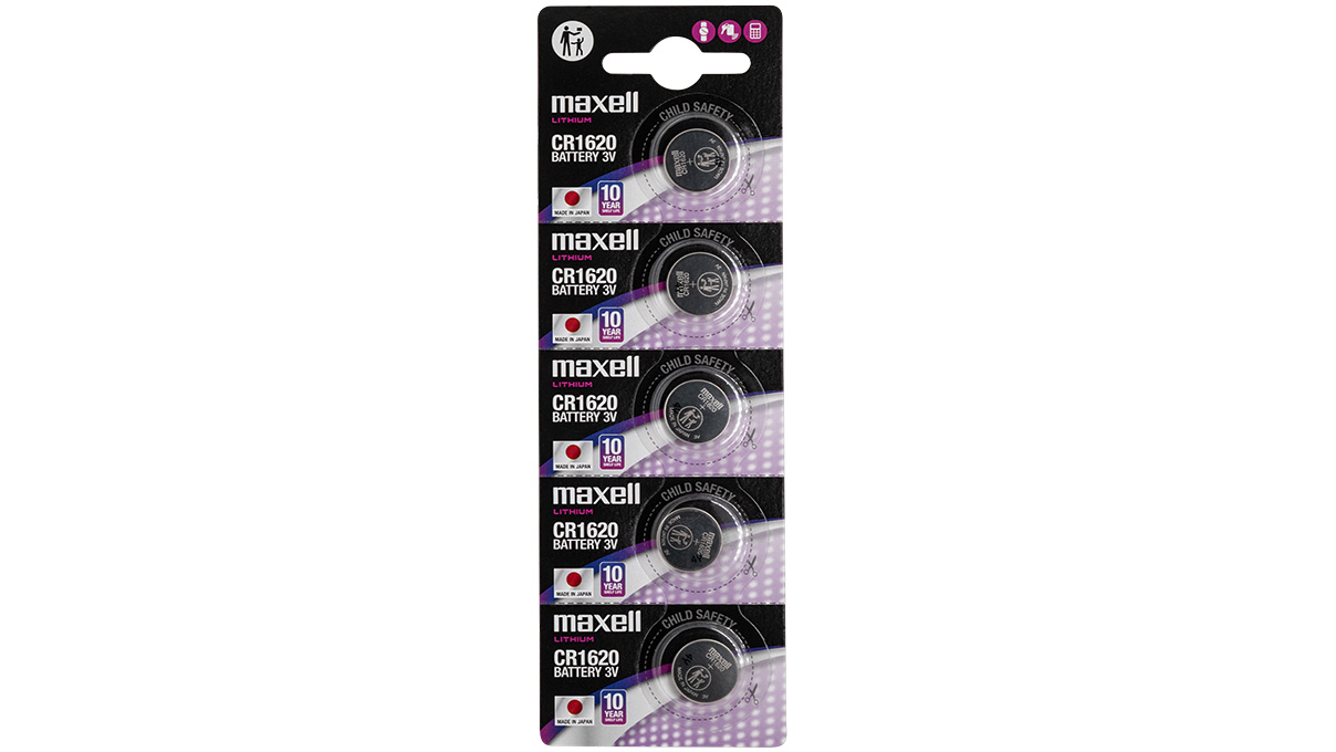 Maxell CR 1620 Lithium in Stripverpackung