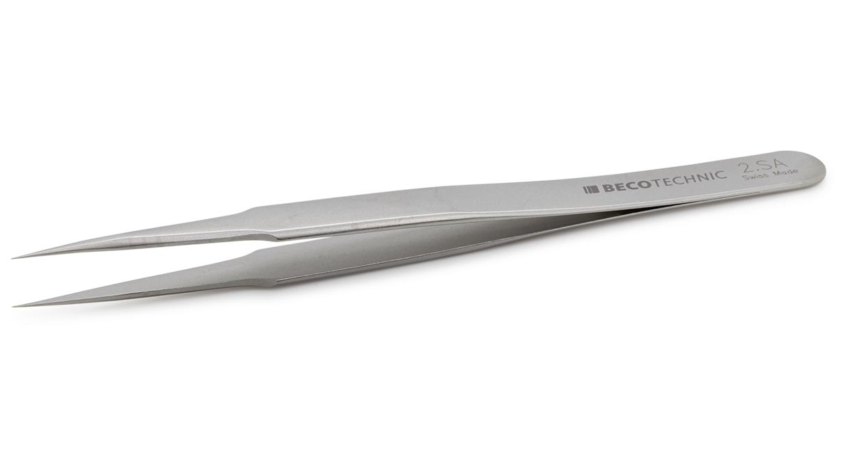 Beco Technic tweezers, Shape 2, Stainless steel, SA, 120 mm