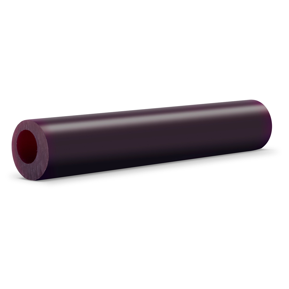 Carving wax tube, Ø 27 mm, off-center hole, purple, medium
