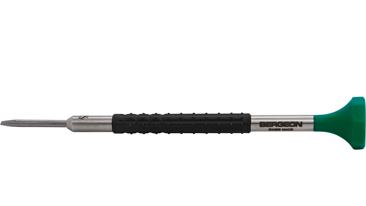 Bergeon 6899-200 screwdriver, blade 2 mm, green