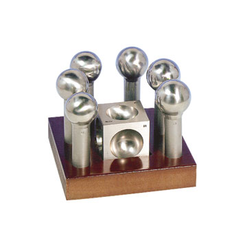Satz Kugelpunzen mit Würfelanke (6 Stück) 48-53 mm