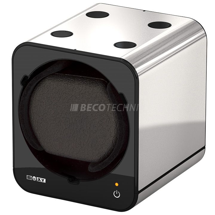 Boxy Fancy Brick watch winder, platinum look, without adapter