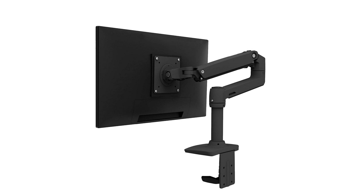 Bureaubeugel voor monitoren tot 34" (86 cm) in hoogte verstelbaar, kantelbaar, draaibaar, roteerbaar, zwart,
speciale uitrusting voor Ergolift Evolution