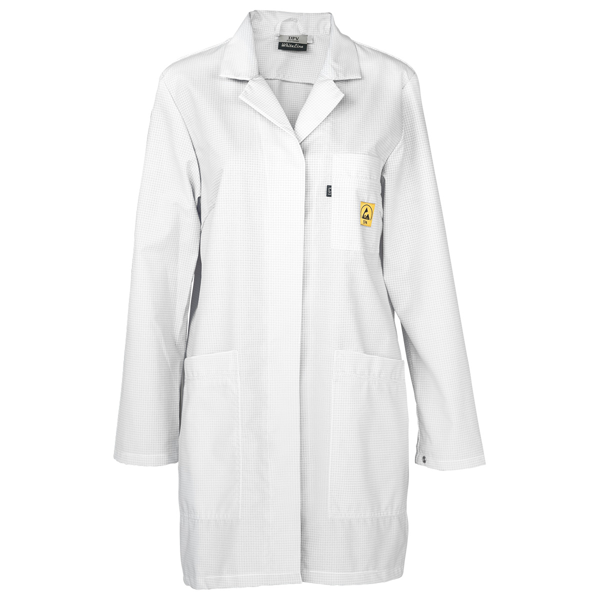 ESD korte jas type WL-185, korte vorm, lange mouw, maat XL, wit