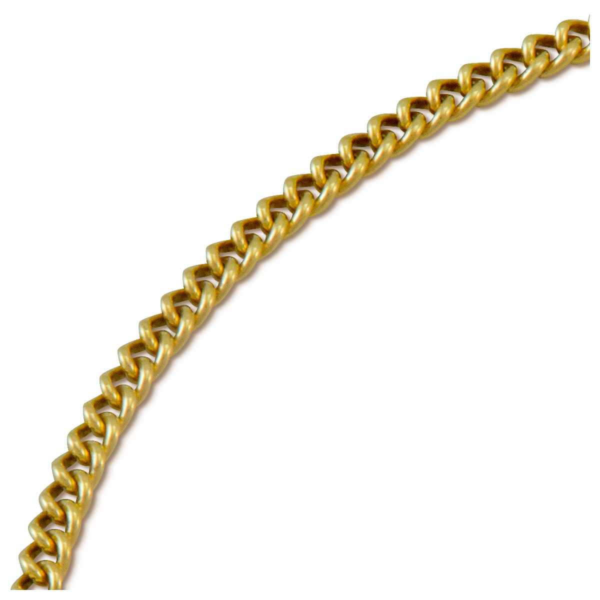 Zakhorloge ketting, fijne, verguld messing, lengte 35 cm