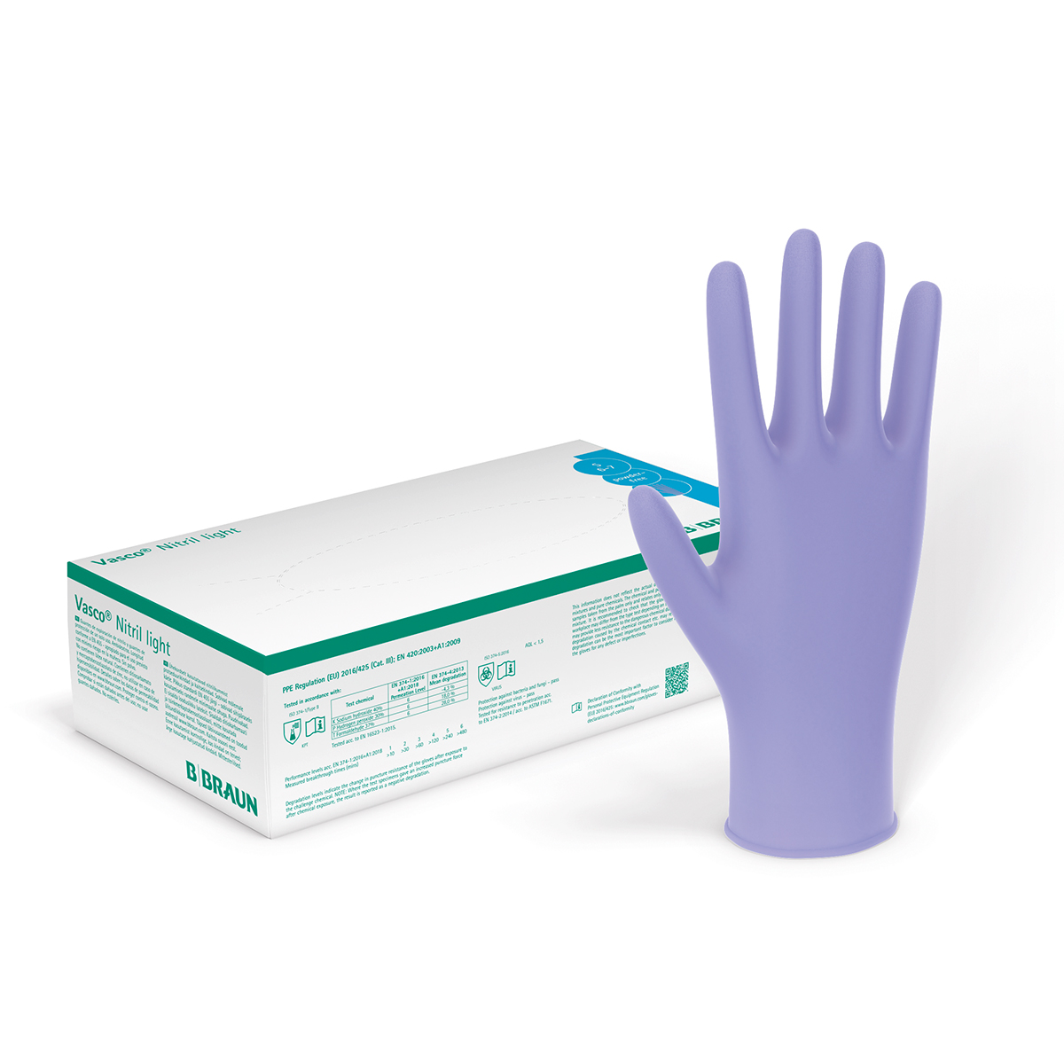 Einweghandschuhe, Nitril, Gr. L / 8 - 9, violett, latexfrei, puderfrei, unsteril, 100 Stück