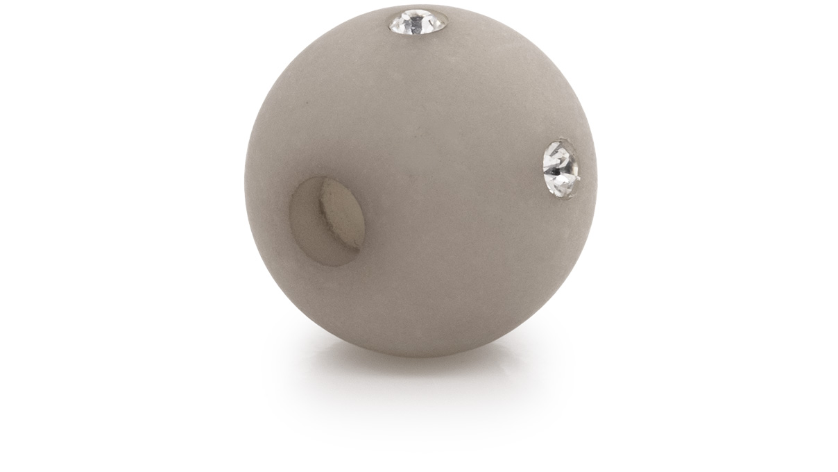 Hanger voor kettingen, grijs, bol, Ø 14 mm