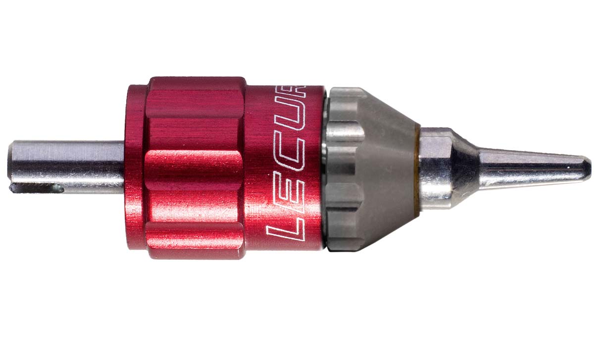 Lecureux Schraubendreherkopf Screw-On, einstellbar, Ø 1,1 mm, rot, mit Klingenhalter