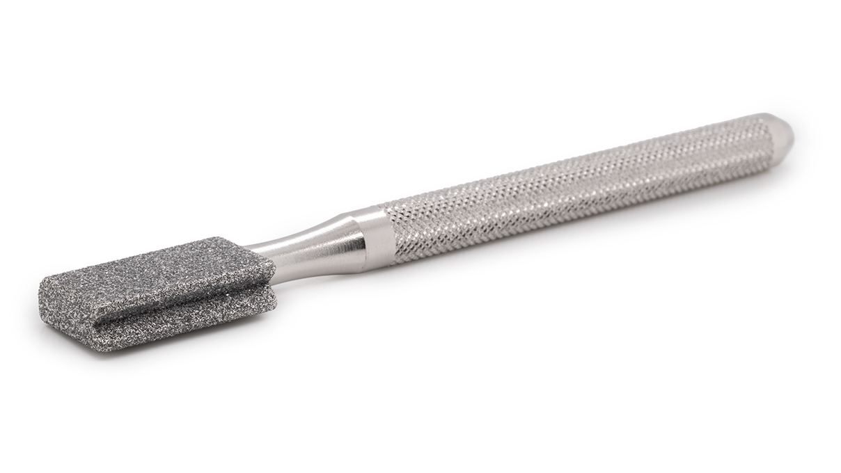 Piedra de afilado de diamante, recubierta por todos los lados, con mango