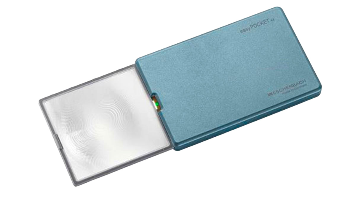 Eschenbach 152122 easyPocket, Taschenleuchtlupe, Vergrößerung 4x